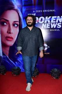 Goldie Behl spotted at the screening of The Broken News