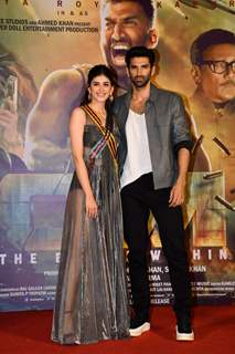 Aditya Roy Kapoor, Sanjana Sanghi clicked at the trailer launch of the film Om: The Battle Within 