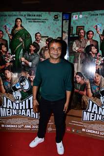 Rajpal Yadav spotted at screening of Janhit Mein Jaari in the city 