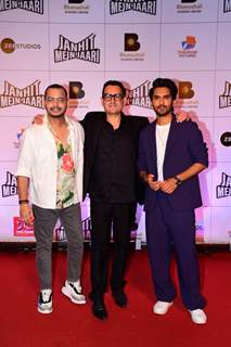 Vinod Bhanushali and Anud Singh Dhaka spotted at screening of Janhit Mein Jaari in the city  