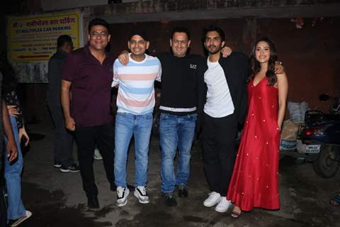 Nushrratt Bharuccha, Anud Singh Dhaka, Paritosh Tripathi, Vinod Bhanushali and others Promotes Janhit Mein Jaari at Gaiety Galaxy theatre in Bandra