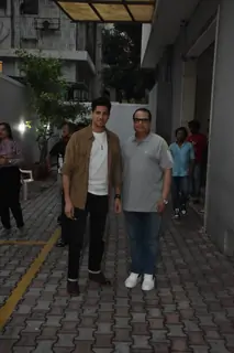Sidharth Malhotra poses with Ramesh Taurani spotted at Khar