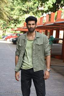 Aditya Roy Kapoor spotted promoting his upcoming film OM: The Battle Within