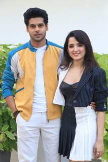 Abhimanyu Dassani and Shirley Setia spotted promoting their upcoming film Nikkama in the city