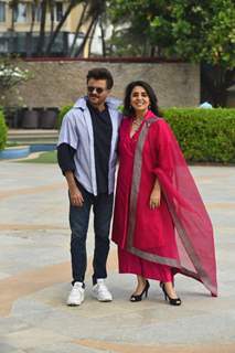 Neetu Kapoor and Anil Kapoor spotted promoting their upcoming film JugJugg Jeeyo in the city