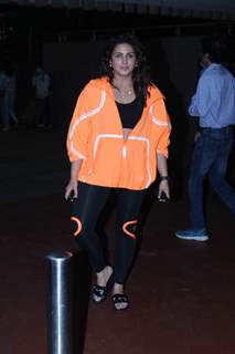 Huma Qureshi snapped at the Mumbai airport