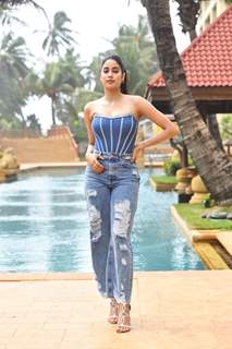Janhvi Kapoor spotted promoting her upcoming film Good luck Jerry