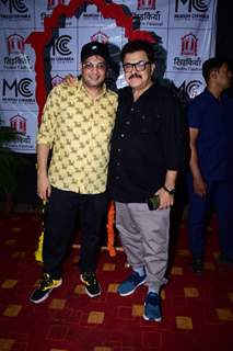 Mukesh Chhabra and Ashoke Pandit snapped at the Khidkiyaan Theatre Festival at Vile Parle 
