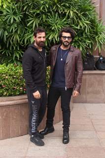 John Abraham and Arjun Kapoor spotted promoting their upcoming film 'Ek Villain Returns' at Taj Lends End 