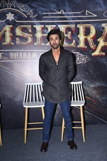 Ranbir Kapoor clicked at the trailer launch of Shamshera