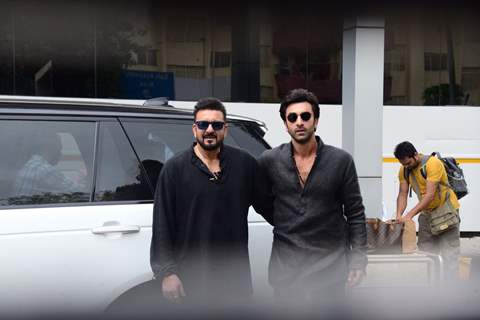 Sanjay Dutt and Ranbir Kapoor spotted at Kalina airport