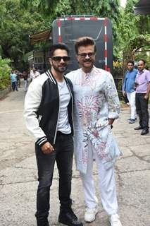 Varun Dhawan and Anil Kapoor snapped on sets of DID Lil Masters to promote their film Jugjugg Jeeyo