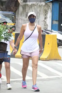 Mandira Bedi spotted at Bandra 