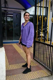 Sanya Malhotra spotted at Juhu