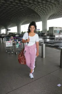 Saiyami Kher spotted at Mumbai airport