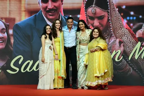Akshay Kumar, Sadia Khateeb, Deepika Khanna, Sahejmeen Kaur and Smrithi Srikanth spotted for Raksha Bandhan song launch at Lalit hotel 