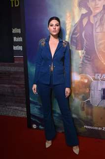 Elnaaz Norouzi snapped the premiere of Rashtra Kavach OM at Gaiety Galaxy in Bandra