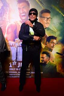 Jackie Shroff snapped the premiere of Rashtra Kavach OM at Gaiety Galaxy in Bandra
