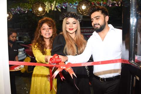 Rakhi Sawant attends a store launch with beau Adil Khan