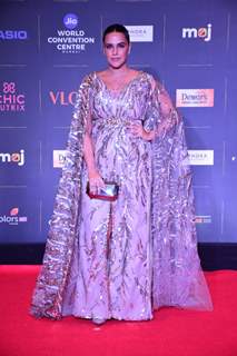 Neha Dhupia grace the red carpet of Femina Miss India 2022 grand finale at Jio World Centre in Bandra Kurla Complex 
