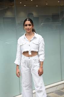  Sanya Malhotra snapped promoting their upcoming film Hit – The First Case at T-Series office in Andheri