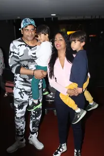 Krushna Abhishek and Kashmera Shah spotted with kids at the Mumbai airport