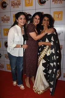 Amruta Subhash and Anjana Sukhani spotted at red carpet of Saas Bahu Achaar Pvt. Ltd