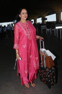 Hema Malini spotted at Mumbai airport