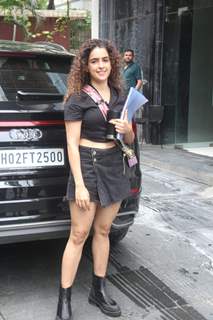 Sanya Malhotra spotted at the RSVP office as she begins prep for her next titled Sam Manekshaw