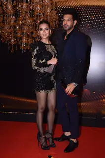 Tejasswi Prakash poses with Karan Kundrra grace the Red carpet at the India Most Stylish Awards 2022 