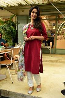 Mallika Sherawat snapped at The Kitchen Garden in Bandra
