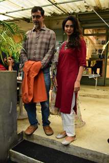 Mallika Sherawat and Rajat Kapoor snapped at The Kitchen Garden in Bandra