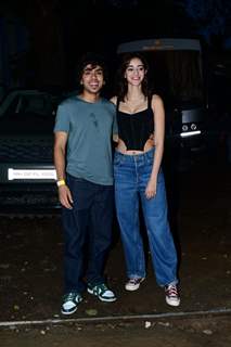 Ananya Panday poses with Adarsh Gourav clicked in Bandra