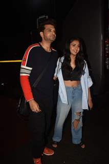 Karan Kundrra and Tejasswi Prakash spotted in the city
