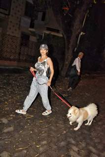 Malaika Arora spotted with her pet in Bandra