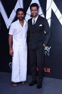 Dhanush, Vicky Kaushal attend the premiere of The Gray Man