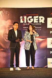 Charme Kaur, Apoorva Mehta snapped at the Liger trailer launch