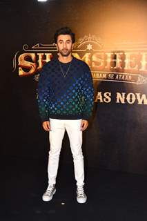 Ranbir Kapoor clicked at the Shamshera release at Juhu PVR