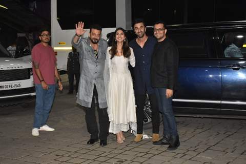 Ranbir Kapoor, Vaani Kapoor, Sanjay Dutt and Karan Malhotra spotted at Kalina airport