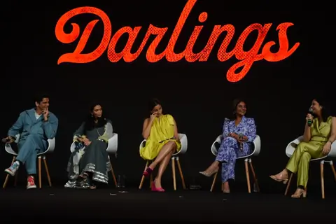 Alia Bhatt, Vijay Varma snapped at Darlings trailer launch