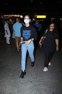 Manushi Chhillar spotted at Mumbai airport