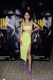 Karishma Sharma clicked at the screening of Ek Villian Returns in a neon co-ord set