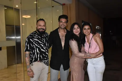 Bunty Walia, Karan Kundra, Vanessa Walia, Tejasswi Prakash clicked at the Vanessa Walia’s birthday party