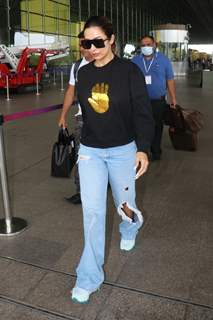 Malaika Arora spotted at the Mumbai airport