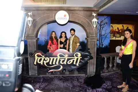 Nyrraa M Banerji, Harsh Rajput and Jiya Shankar attends press conferance of Pishachini at Sun and Sand hotel in Juhu