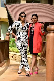 Huma Qureshi, Anuja Sathe spotted promoting Maharani 2 at JW Marriott in Juhu