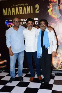 Pramod Pathak, Amit Sial, Vineet Kumar spotted promoting Maharani 2 at JW Marriott in Juhu