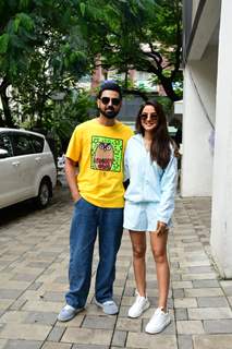 Jasmin Bhasin and Gippy Grewal spotted at at T-Series Office for the meeting of their upcoming movie 'Honeymoon