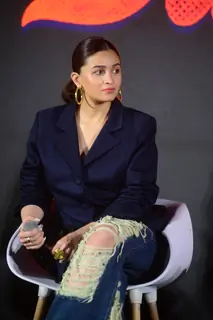 Alia Bhatt clicked for song launch of Darlings in Delhi 