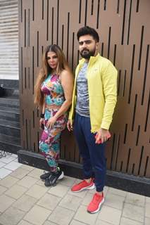 Rakhi Sawant spotted with beau Adil Khan in the city 